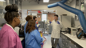 Picture of bird precision representatives and TURI team members attending Dr. Salierno's Plasma Cleaning demonstration